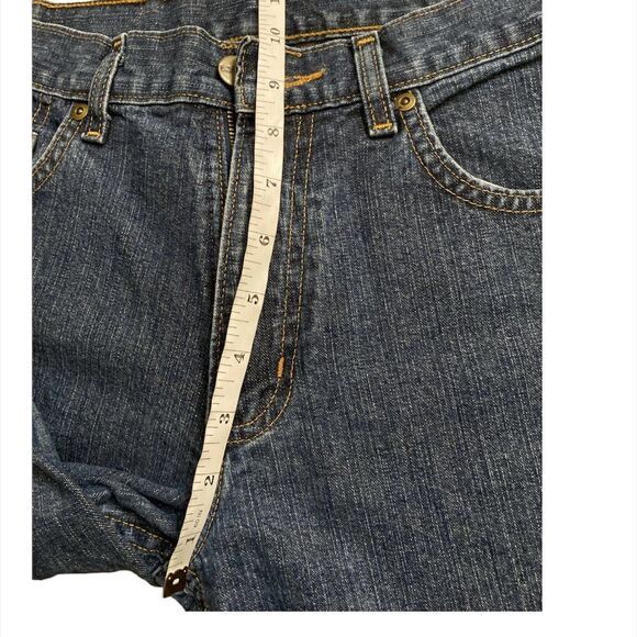 L.L. Bean Women's Blue Dark Wash Mid Rise Denim Boot Cut Jeans Size 4 - Picture 5 of 6